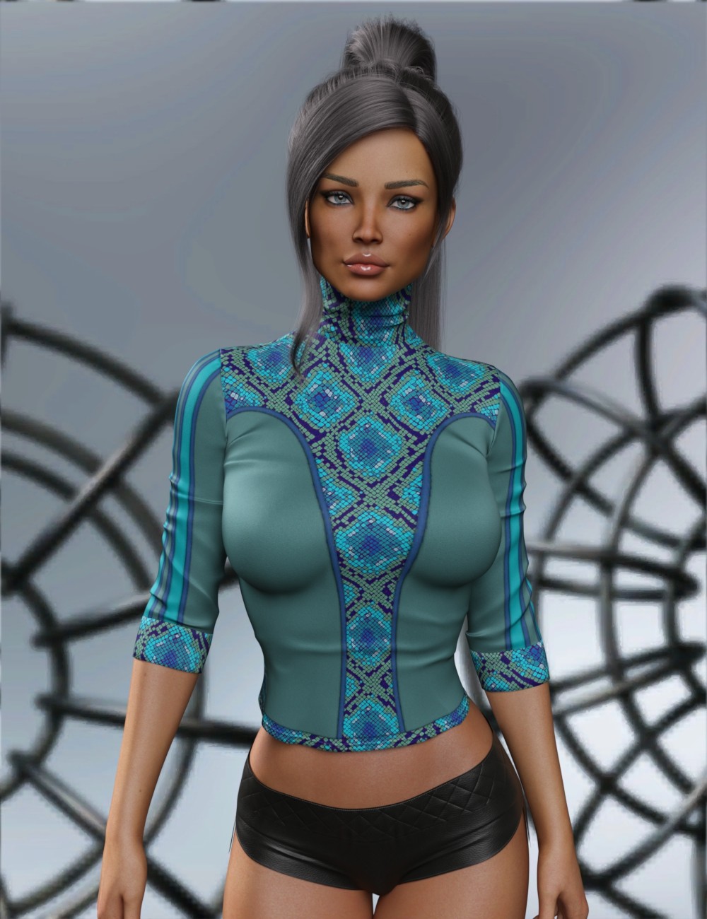VERSUS - dForce Active High Neck Top for Genesis 8,8.1 Female by N/A