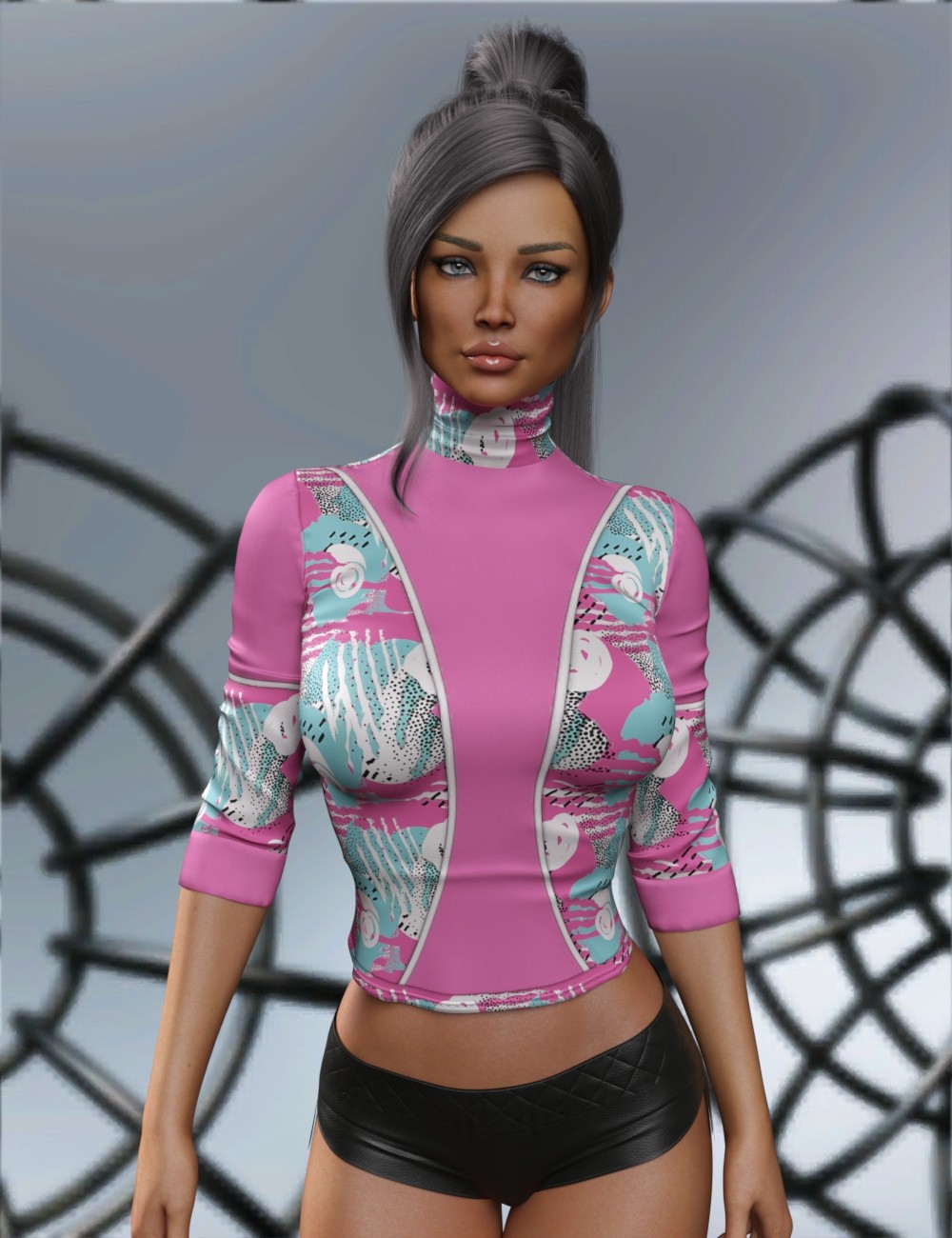 VERSUS - dForce Active High Neck Top for Genesis 8,8.1 Female by N/A