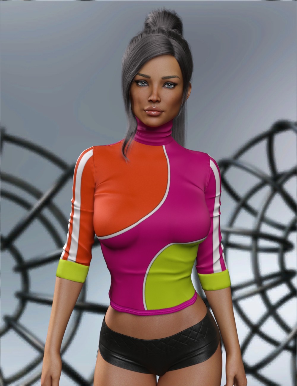VERSUS - dForce Active High Neck Top for Genesis 8,8.1 Female by N/A
