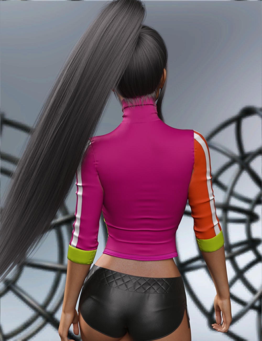 VERSUS - dForce Active High Neck Top for Genesis 8,8.1 Female by N/A