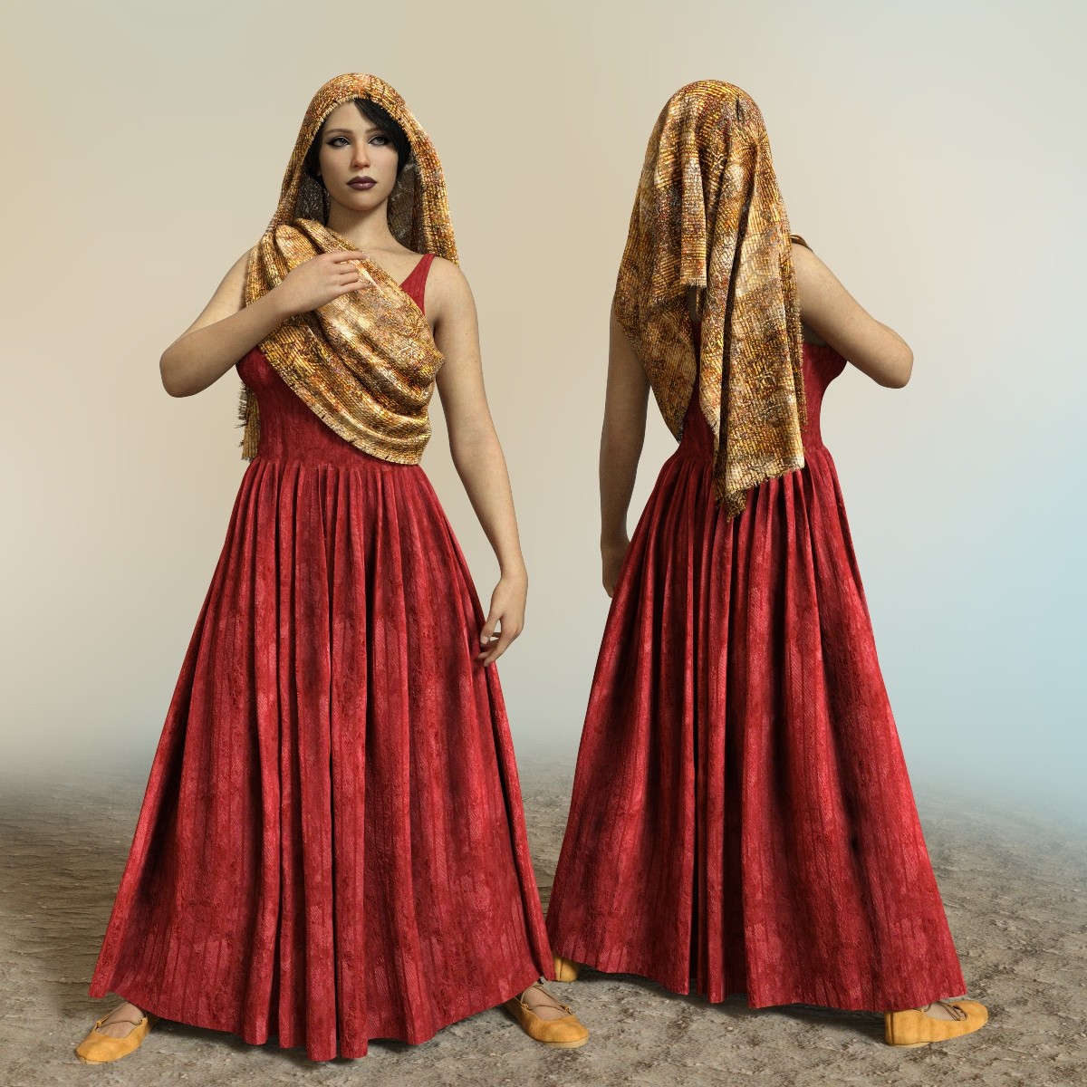 Aurelia Drape Dress Genesis 9 by N/A