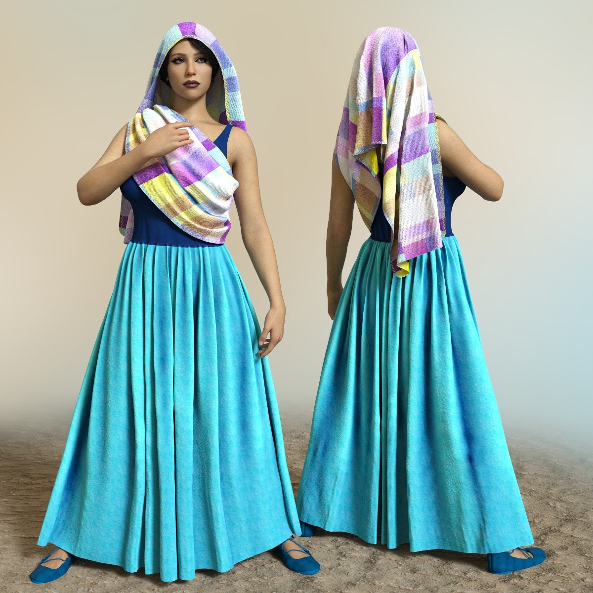 Aurelia Drape Dress Genesis 9 by N/A