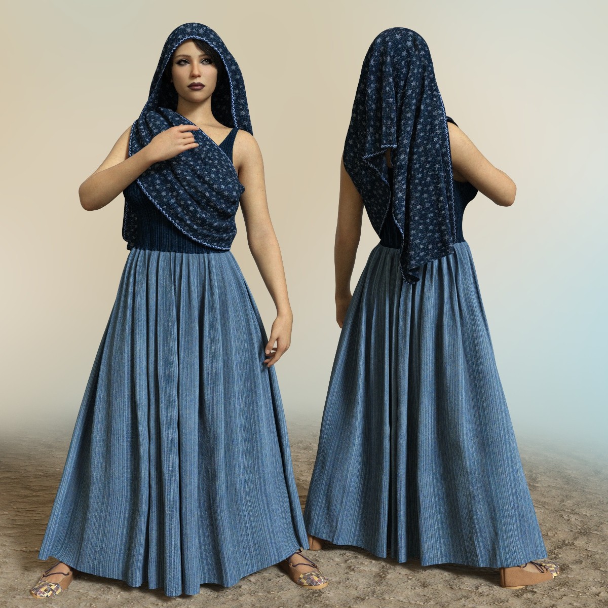 Aurelia Drape Dress Genesis 9 by N/A
