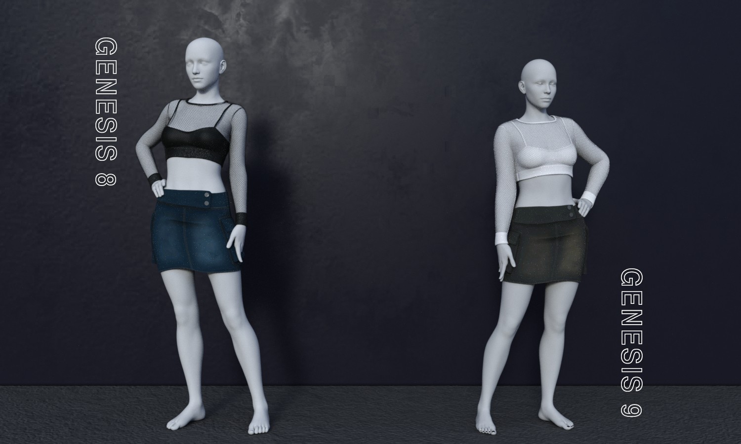 MG-Rogue Mesh Denim G9 G8F dForce by N/A