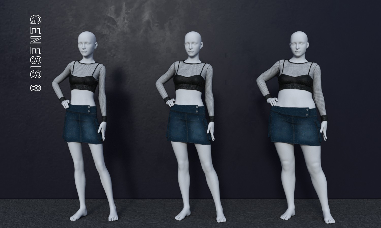 MG-Rogue Mesh Denim G9 G8F dForce by N/A
