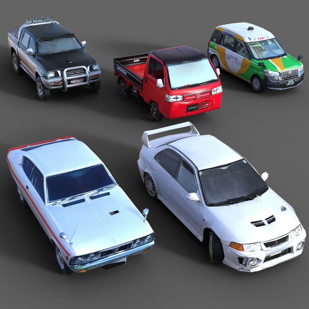 50 LowRez-Asian Vehicles for Daz Studio by N/A