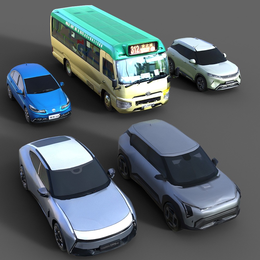 50 LowRez-Asian Vehicles for Daz Studio by N/A