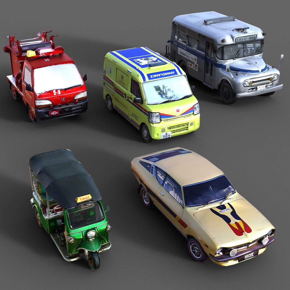 50 LowRez-Asian Vehicles for Daz Studio by N/A