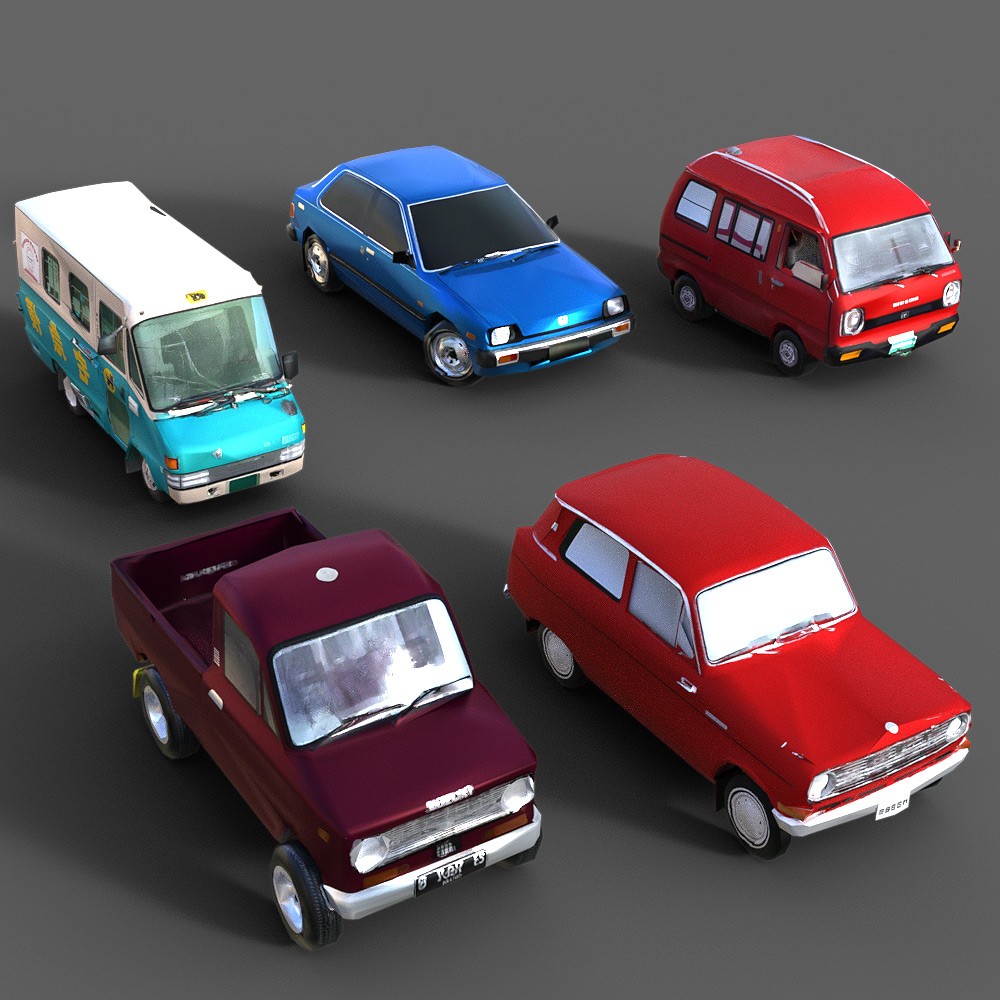 50 LowRez-Asian Vehicles for Daz Studio by N/A