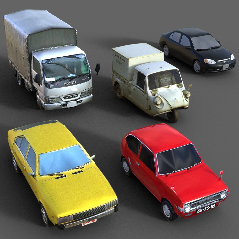 50 LowRez-Asian Vehicles for Daz Studio by N/A