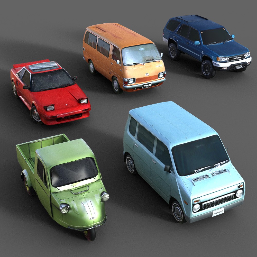 50 LowRez-Asian Vehicles for Daz Studio by N/A