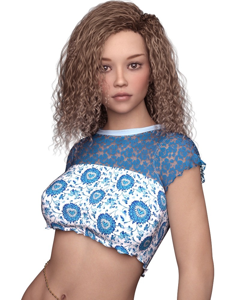 ST13 Colorwave - Cropped Tee Genesis 8 Female by N/A