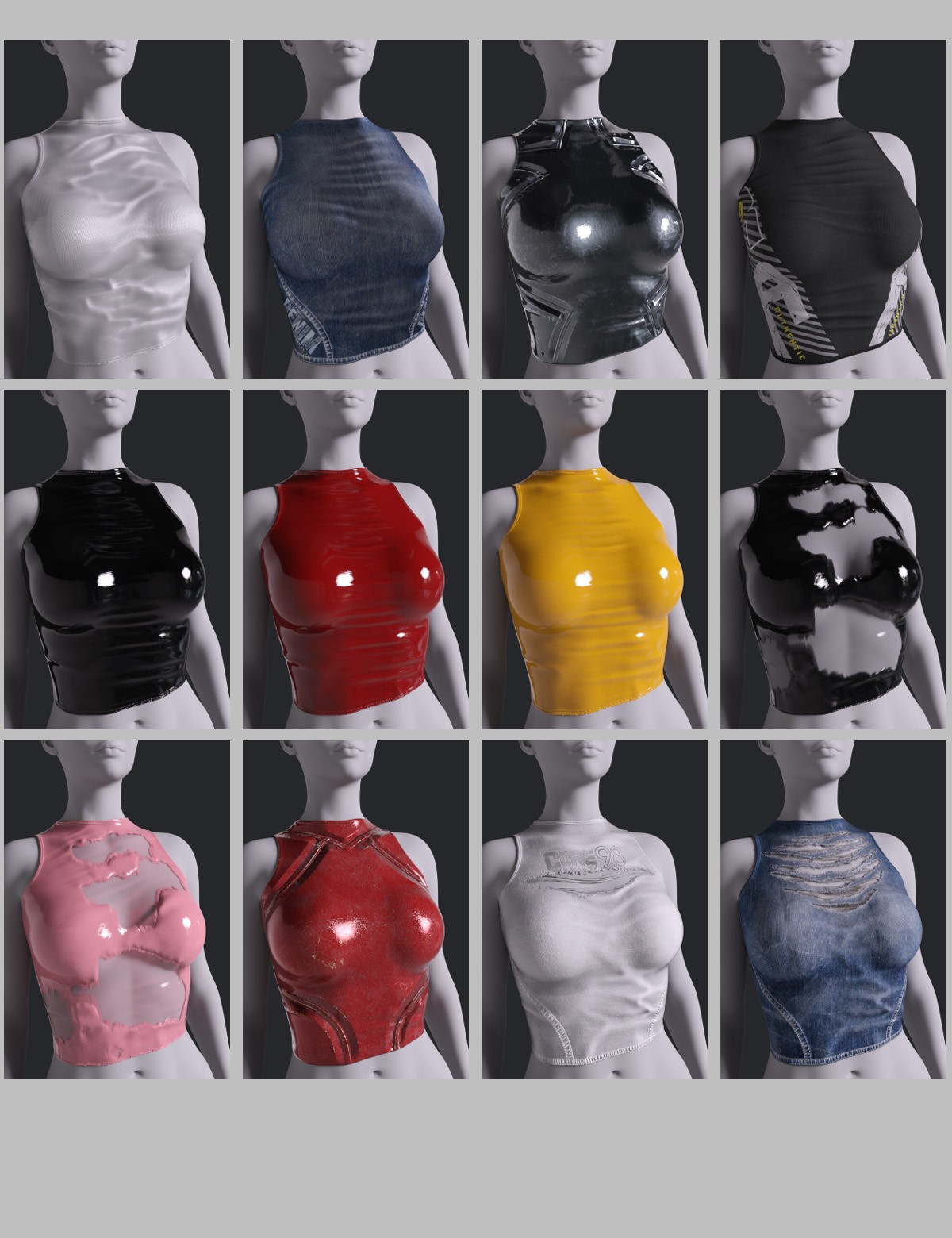 dForce Slim Fit Tank Top Genesis8-8.1F-G9 by N/A