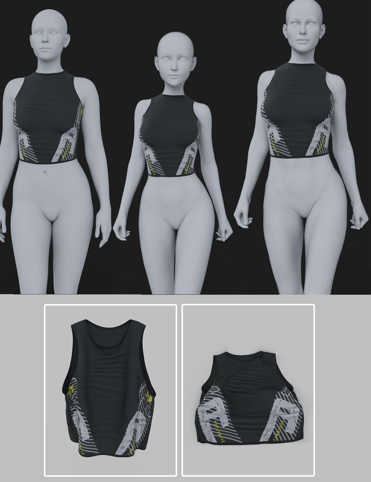 dForce Slim Fit Tank Top Genesis8-8.1F-G9 by N/A