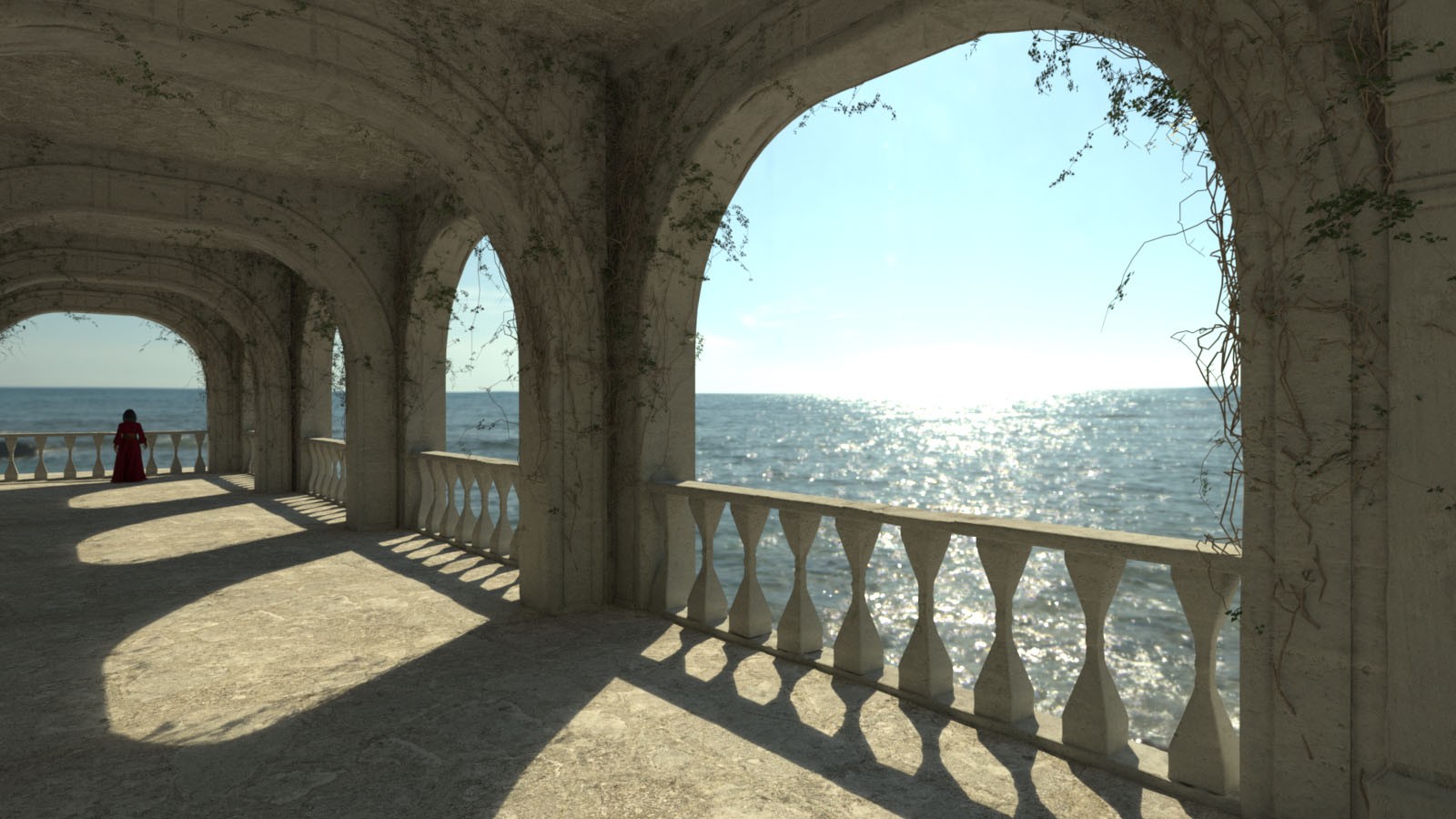 3D Scenery: Mountain Stone House: Balcony by N/A