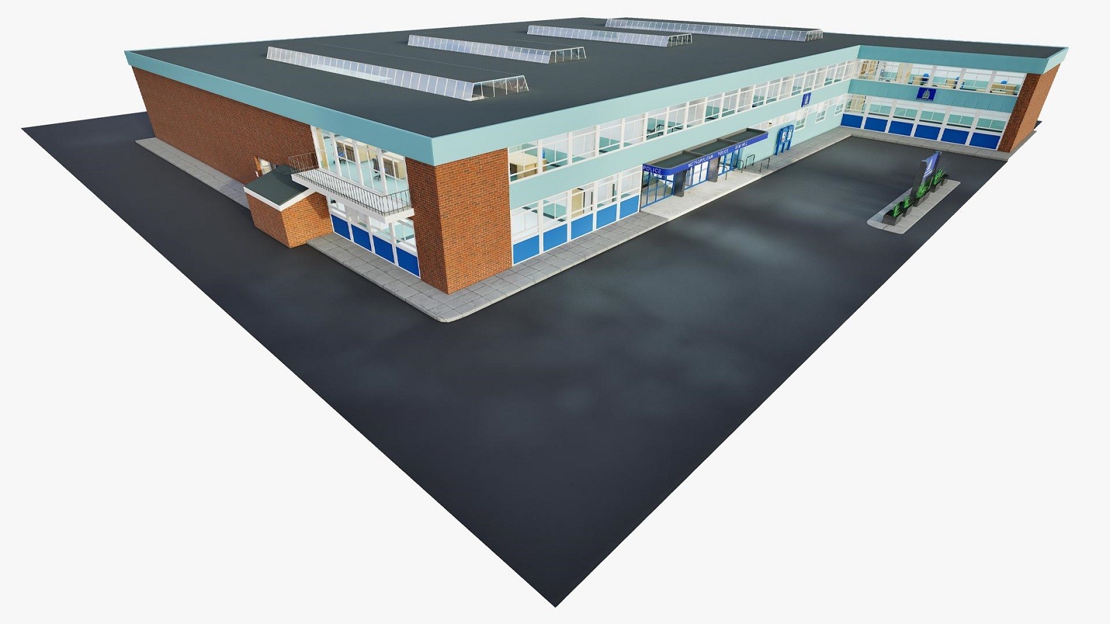 Sun Hill Police Station - Complete 3D Interior & Exterior Model by N/A