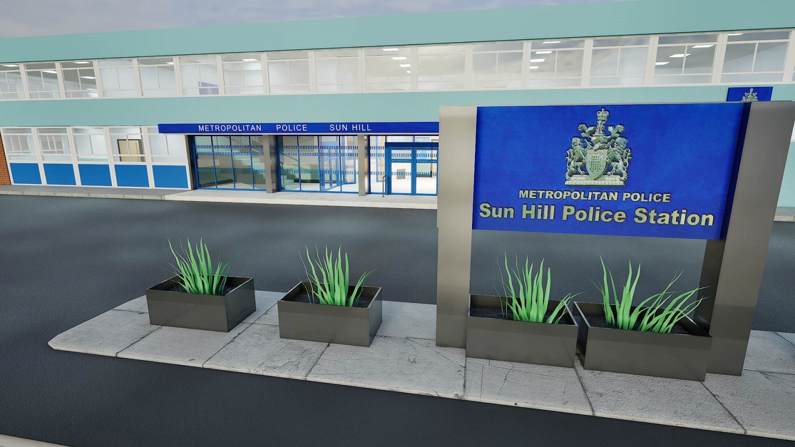 Sun Hill Police Station - Complete 3D Interior & Exterior Model by N/A