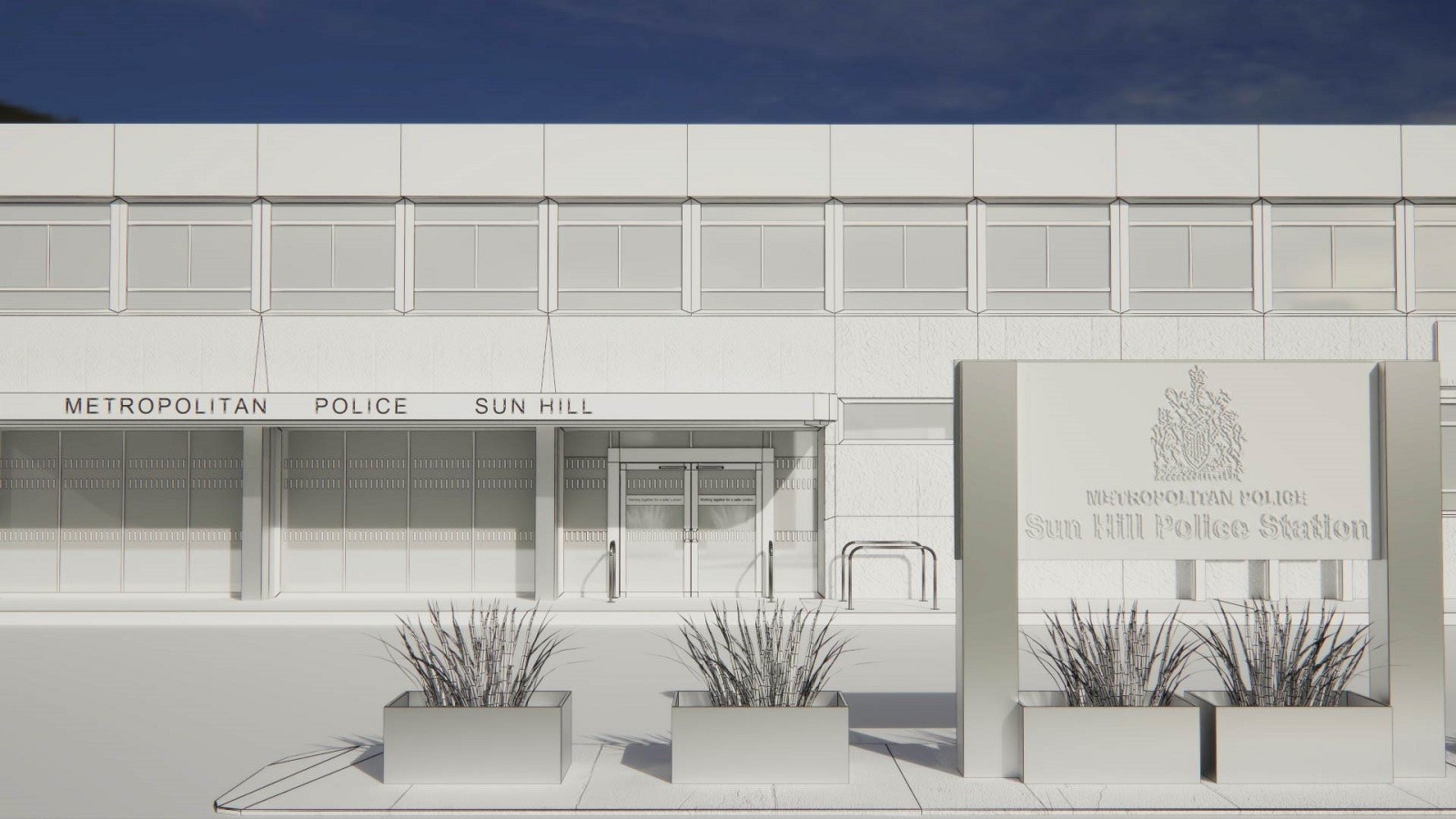 Sun Hill Police Station - Complete 3D Interior & Exterior Model by N/A