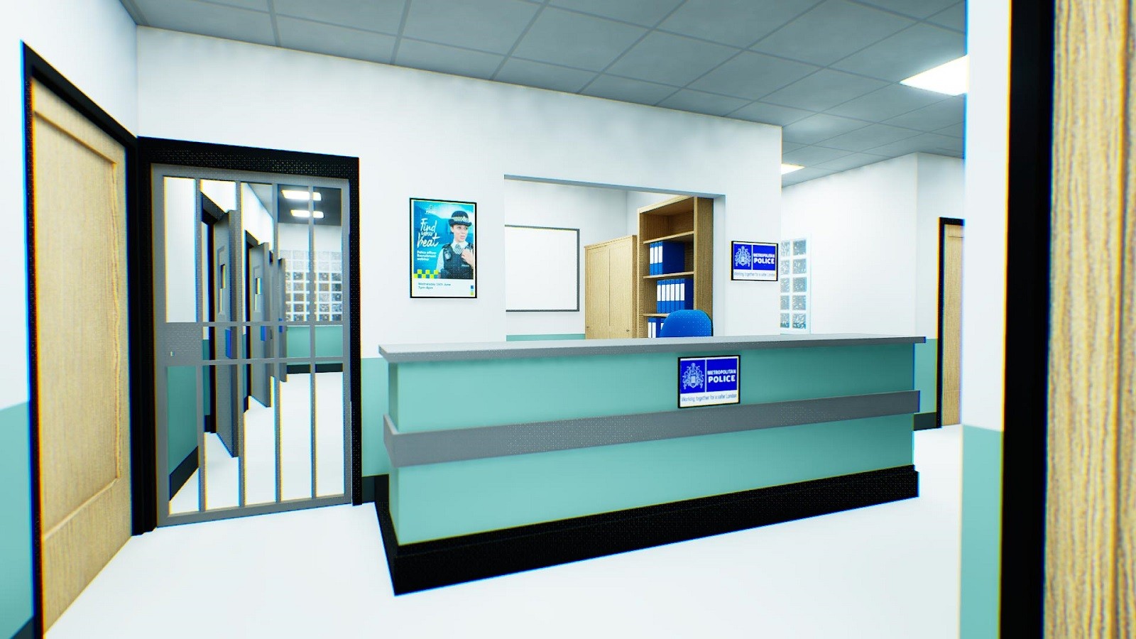 Sun Hill Police Station - Complete 3D Interior & Exterior Model by N/A