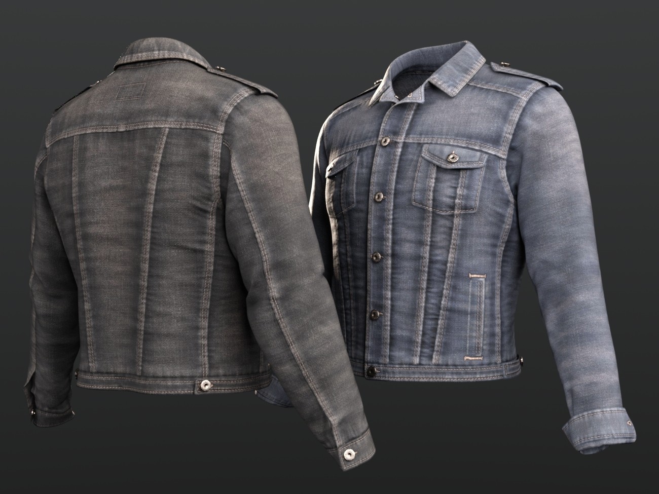 dForce Denim Jacket and TShirt for G8M, G8F, and G9 by N/A