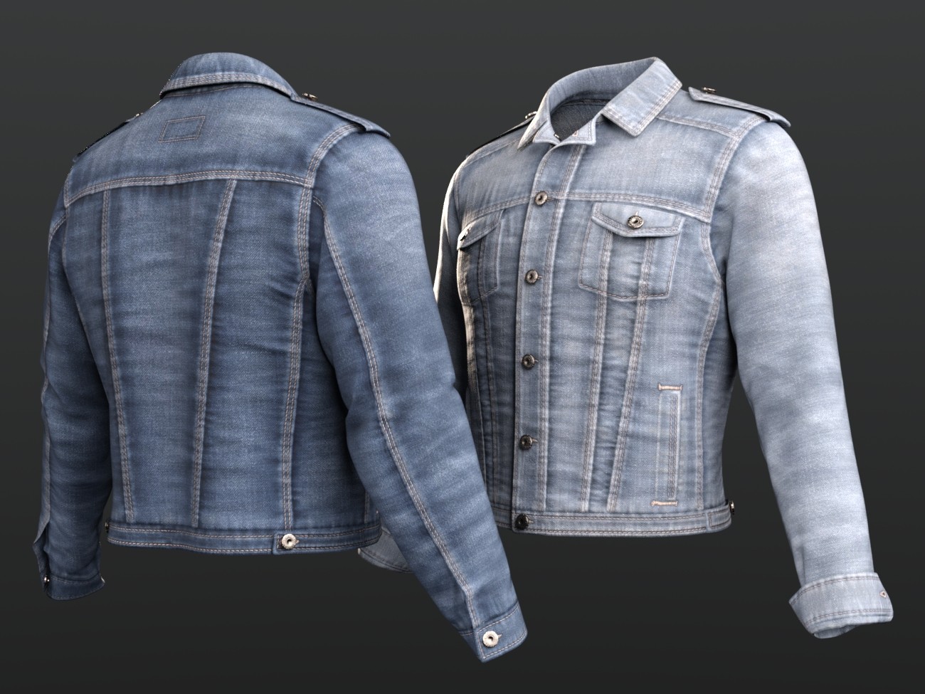dForce Denim Jacket and TShirt for G8M, G8F, and G9 by N/A