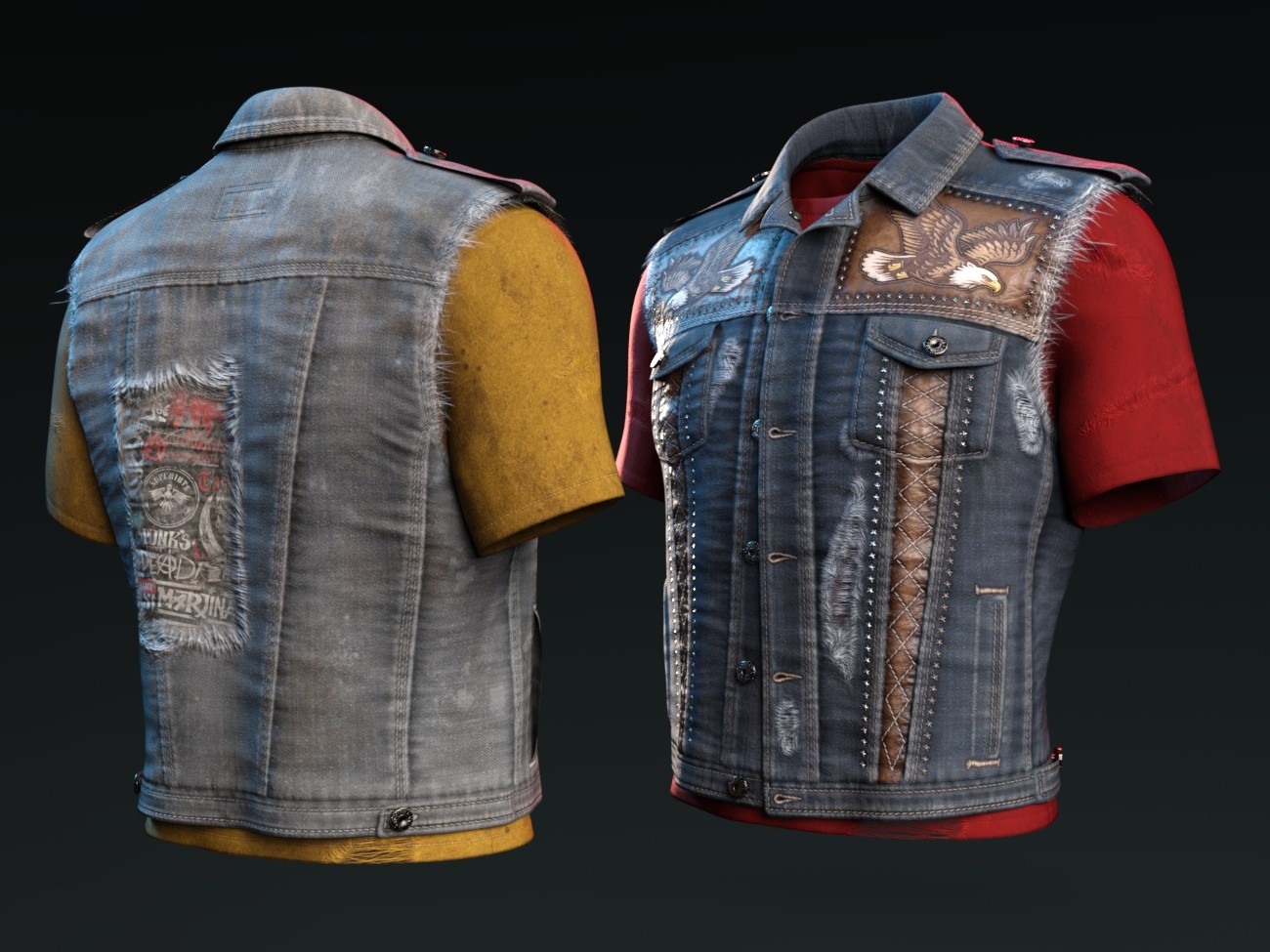 dForce Denim Jacket and TShirt for G8M, G8F, and G9 by N/A