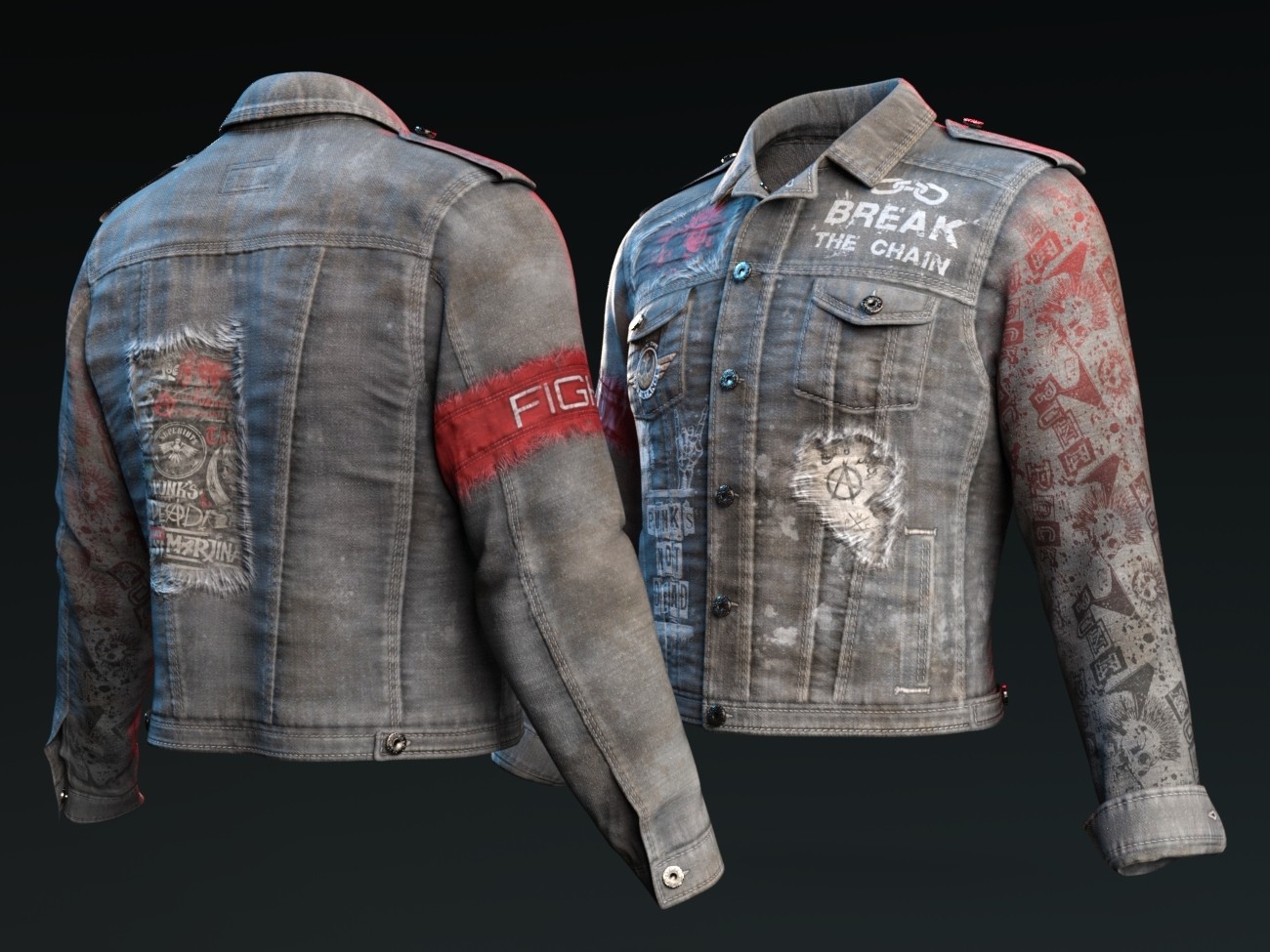 dForce Denim Jacket and TShirt for G8M, G8F, and G9 by N/A