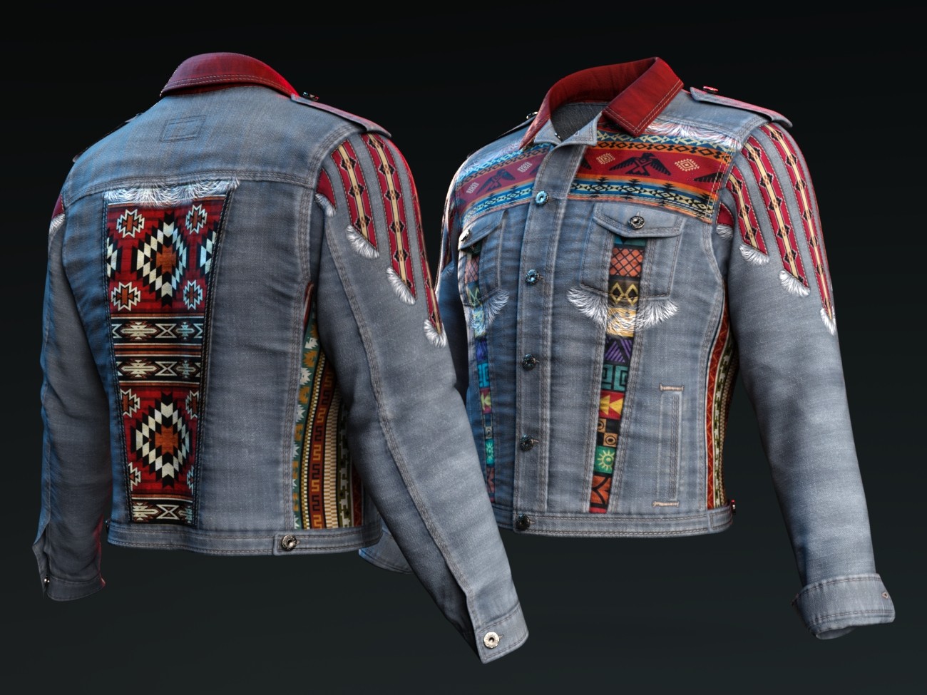 dForce Denim Jacket and TShirt for G8M, G8F, and G9 by N/A