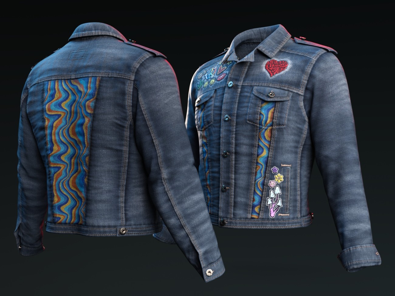 dForce Denim Jacket and TShirt for G8M, G8F, and G9 by N/A