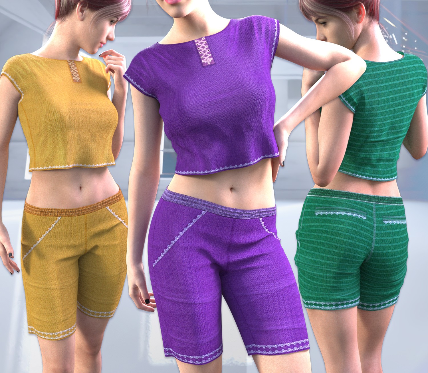 dForce Freedom Pants and Shirt for G8F/8.1 by N/A