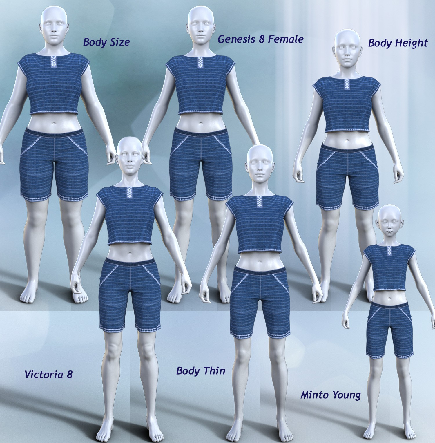 dForce Freedom Pants and Shirt for G8F/8.1 by N/A