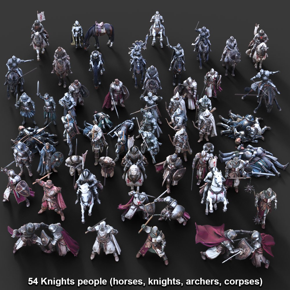 150 LOWREZ Medieval People for Daz Studio by N/A