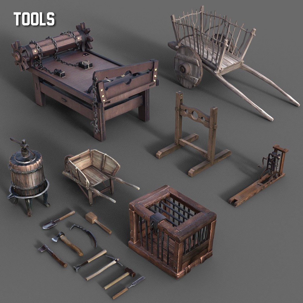 130 Medieval Props Collection for Daz Studio by N/A