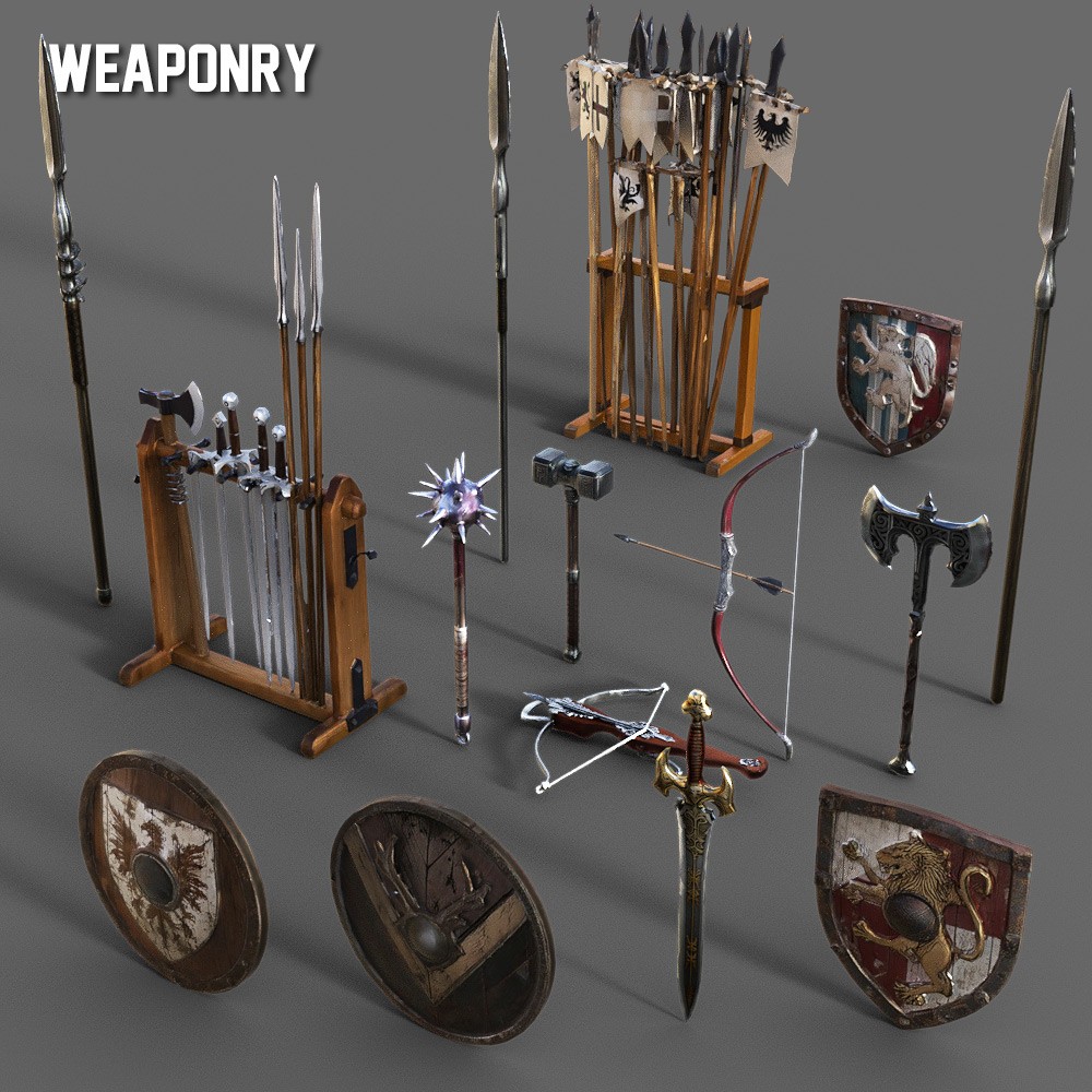 130 Medieval Props Collection for Daz Studio by N/A