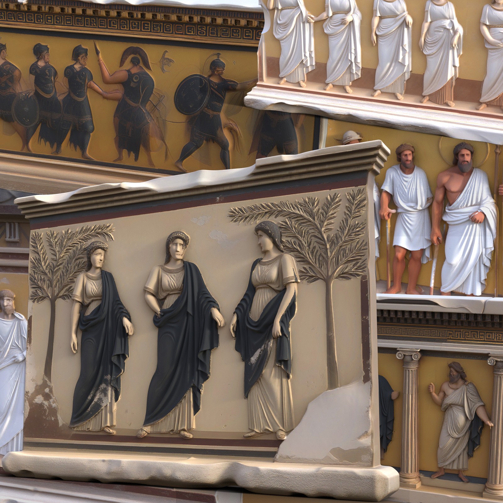 Ancient Greek Wall Segments by N/A