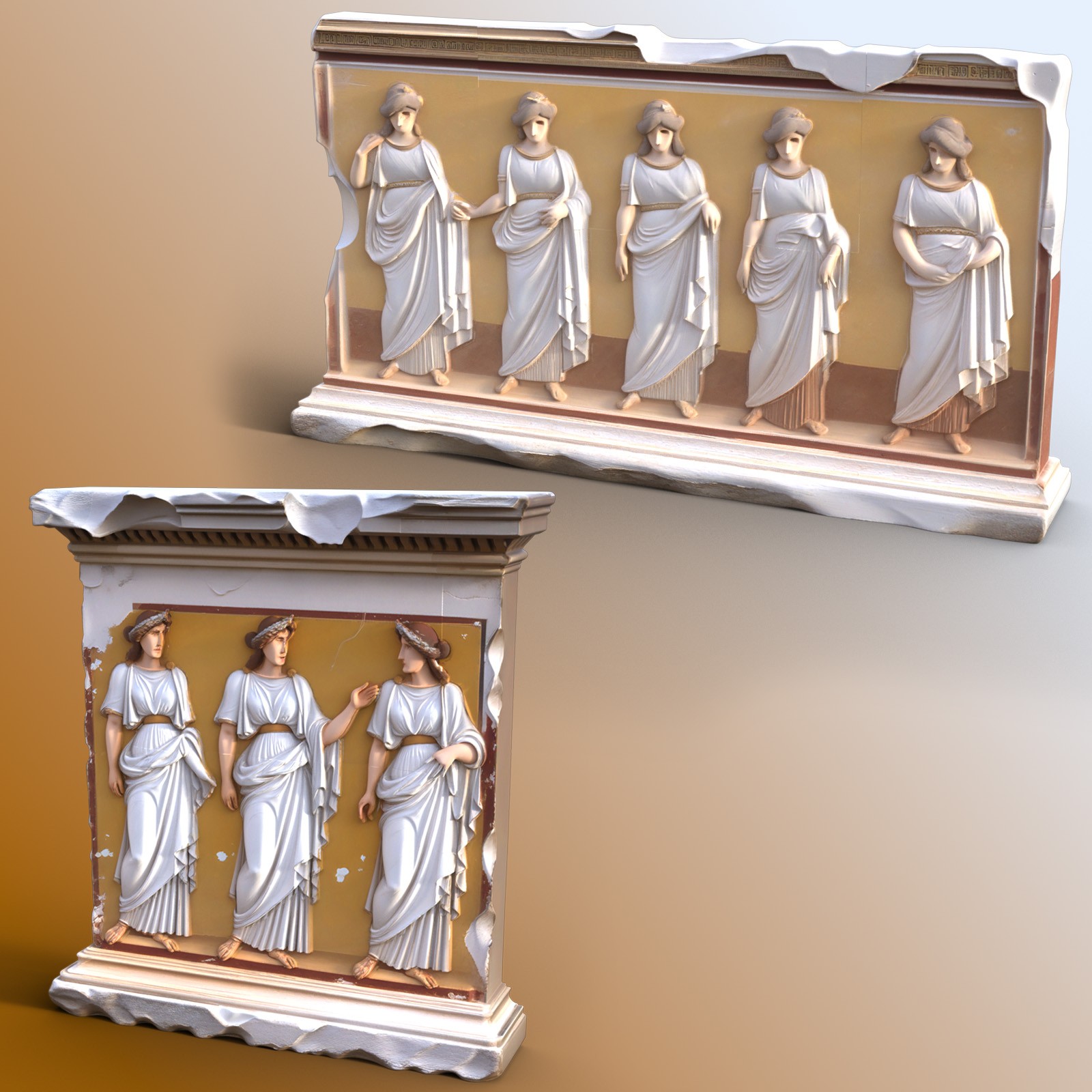 Ancient Greek Wall Segments by N/A
