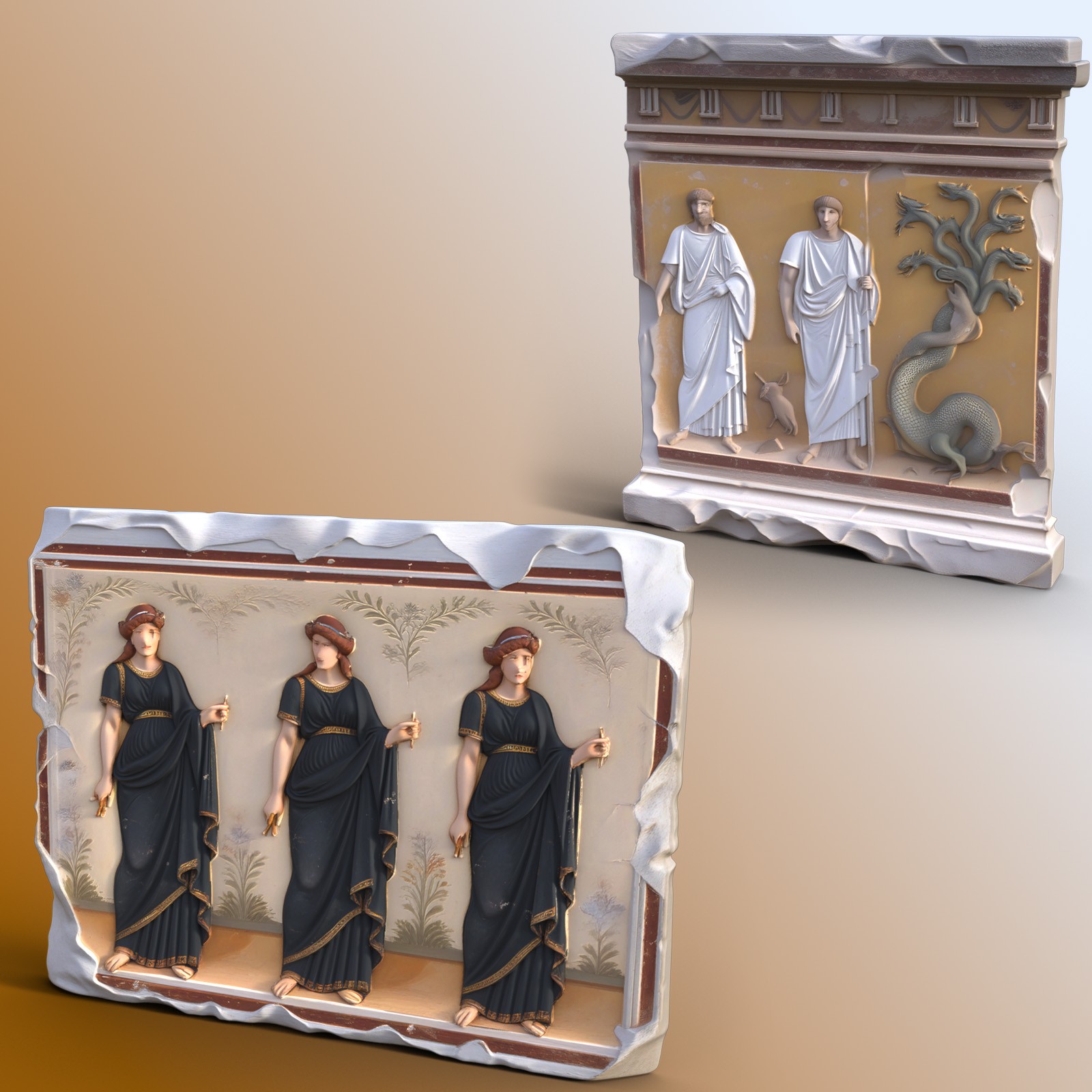 Ancient Greek Wall Segments by N/A