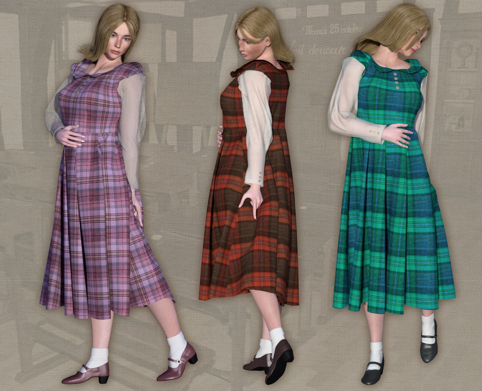 Long Sleeves Dress for La Femme2 by N/A