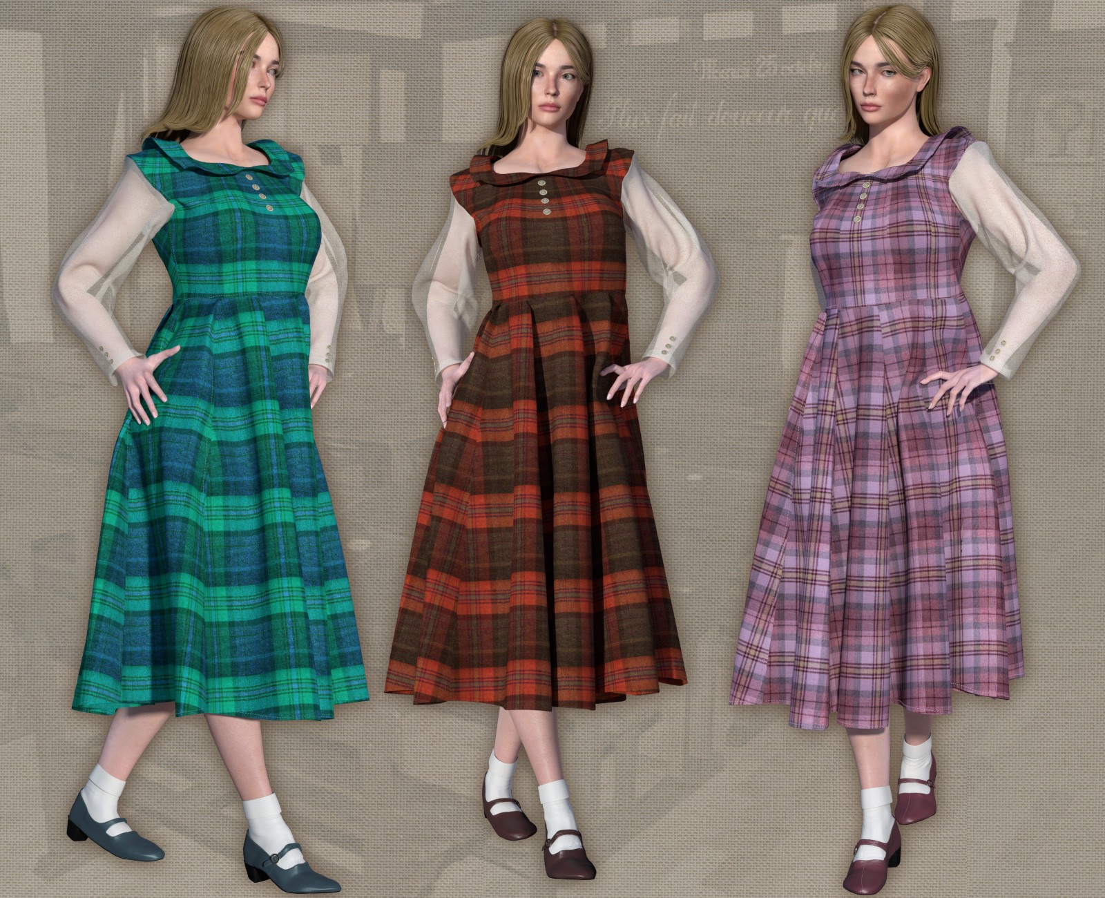 Long Sleeves Dress for La Femme2 by N/A