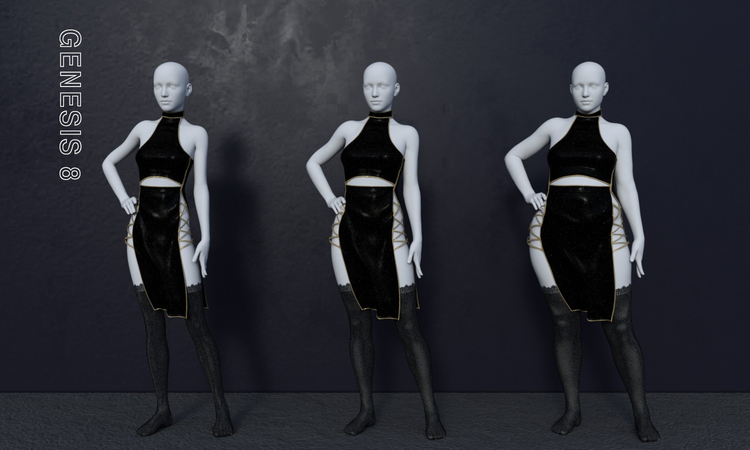 MG-Lattice Dress Set G9 G8F by N/A