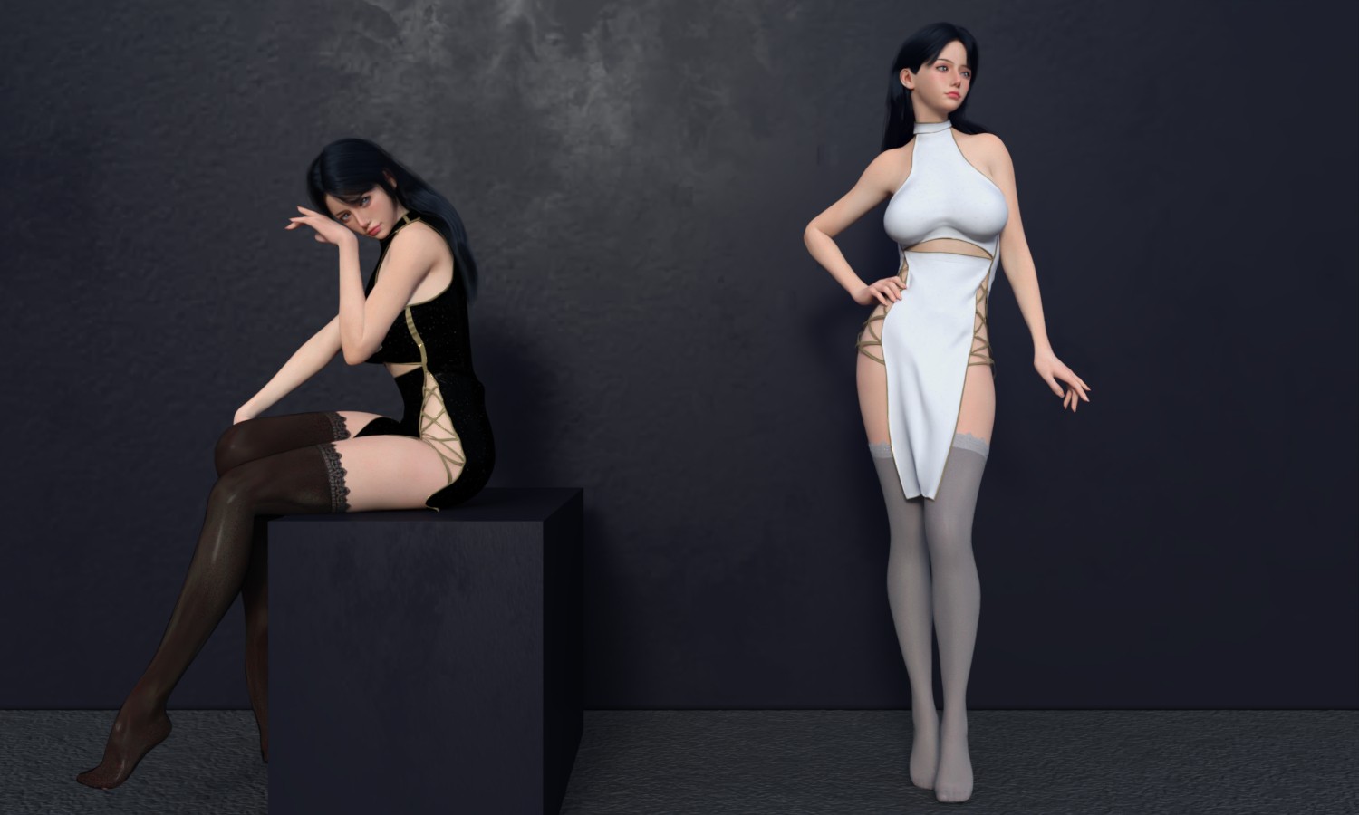 MG-Lattice Dress Set G9 G8F by N/A
