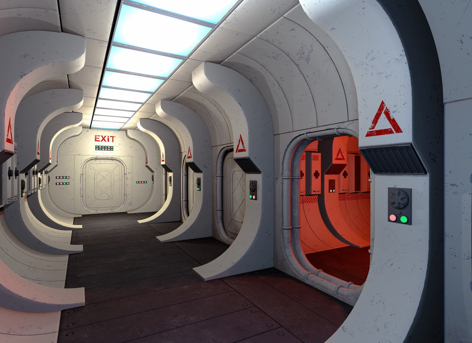 Old Spaceship Corridor Kit by N/A
