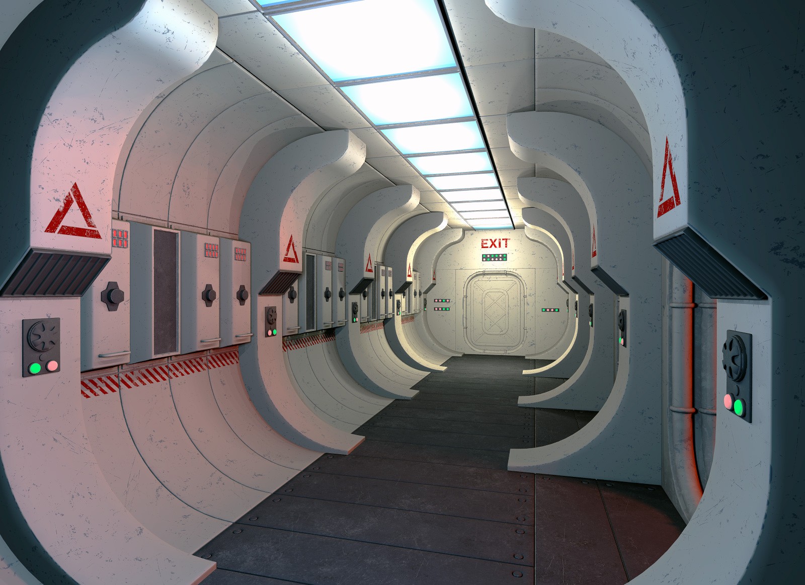 Old Spaceship Corridor Kit by N/A