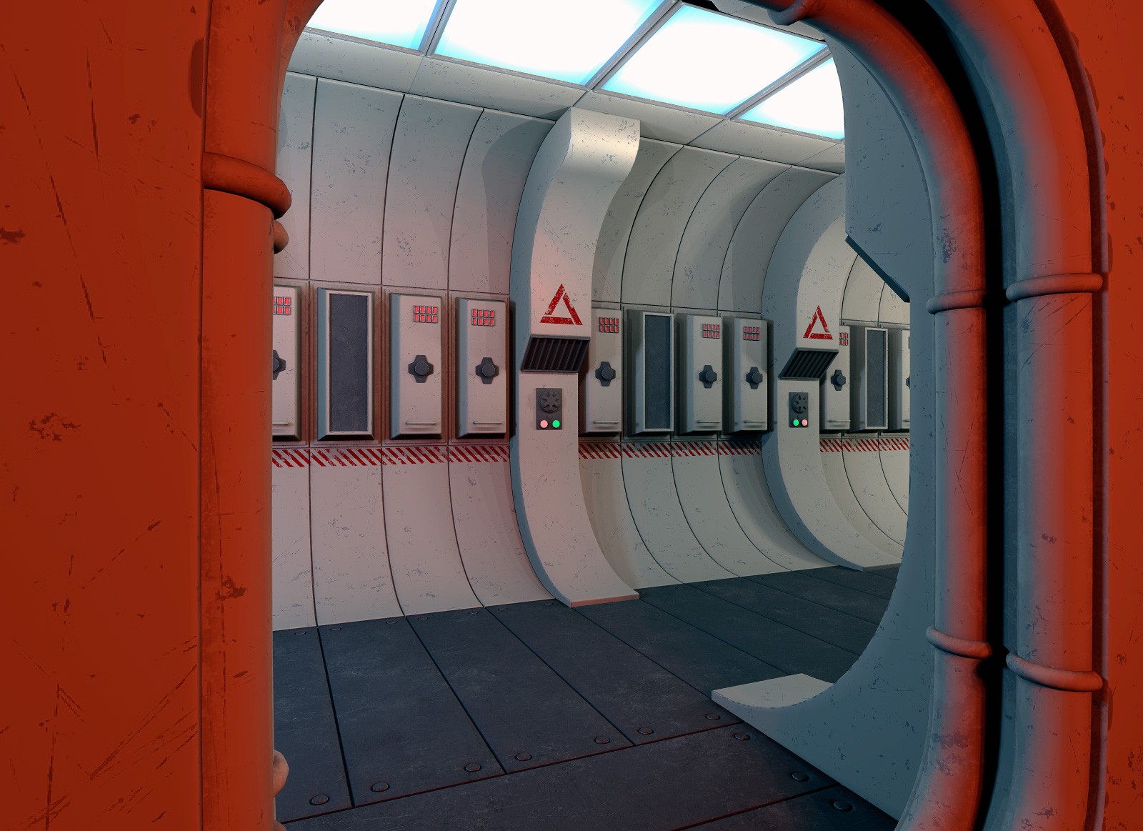 Old Spaceship Corridor Kit by N/A