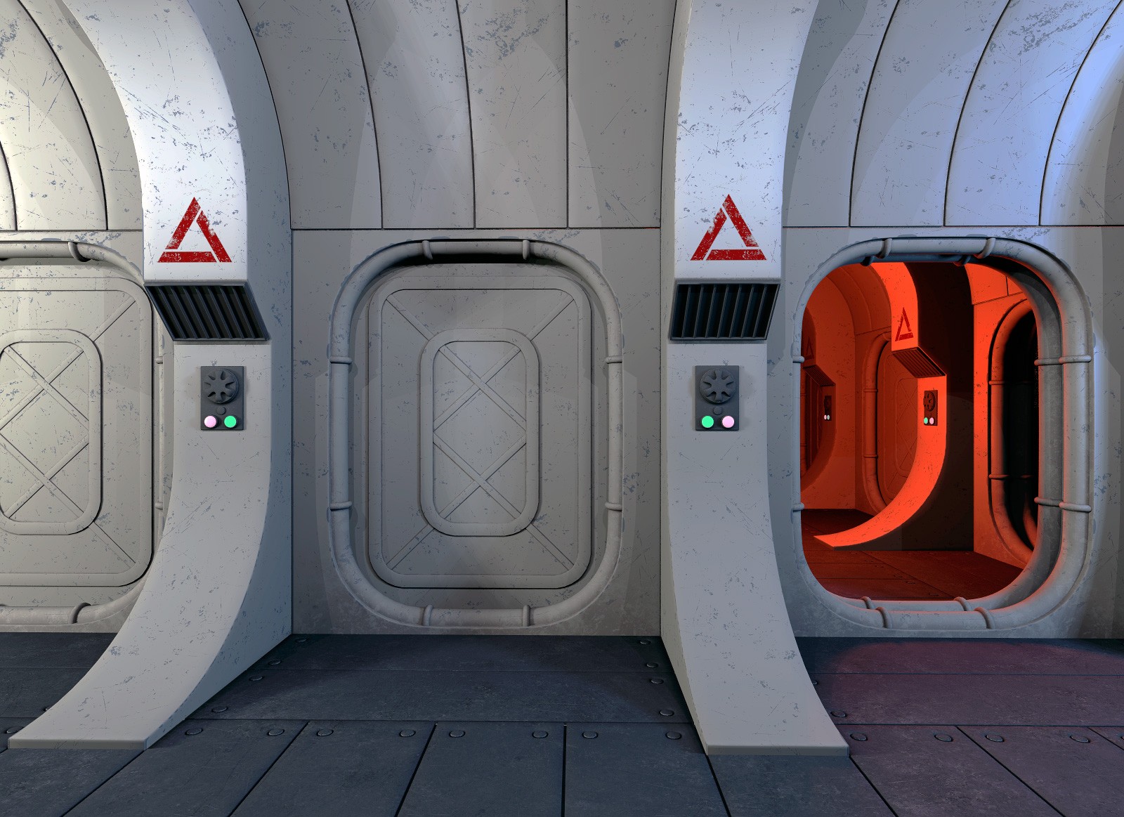 Old Spaceship Corridor Kit by N/A