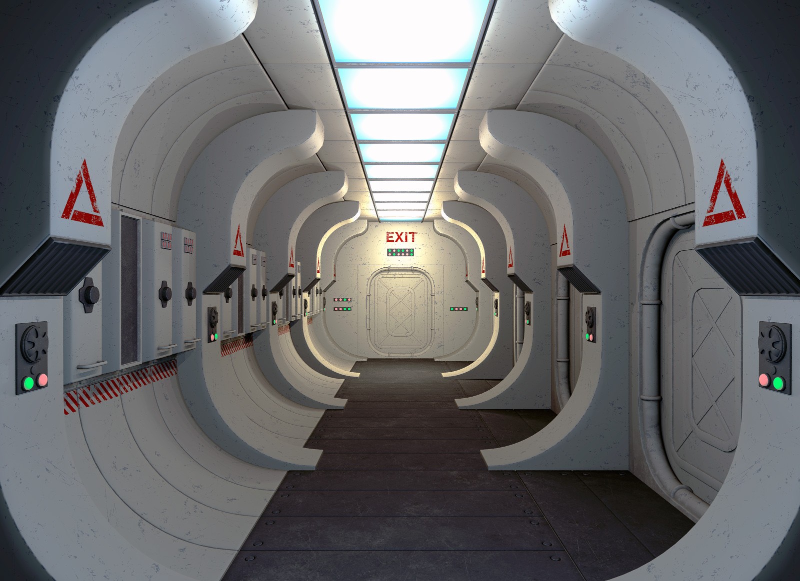 Old Spaceship Corridor Kit by N/A