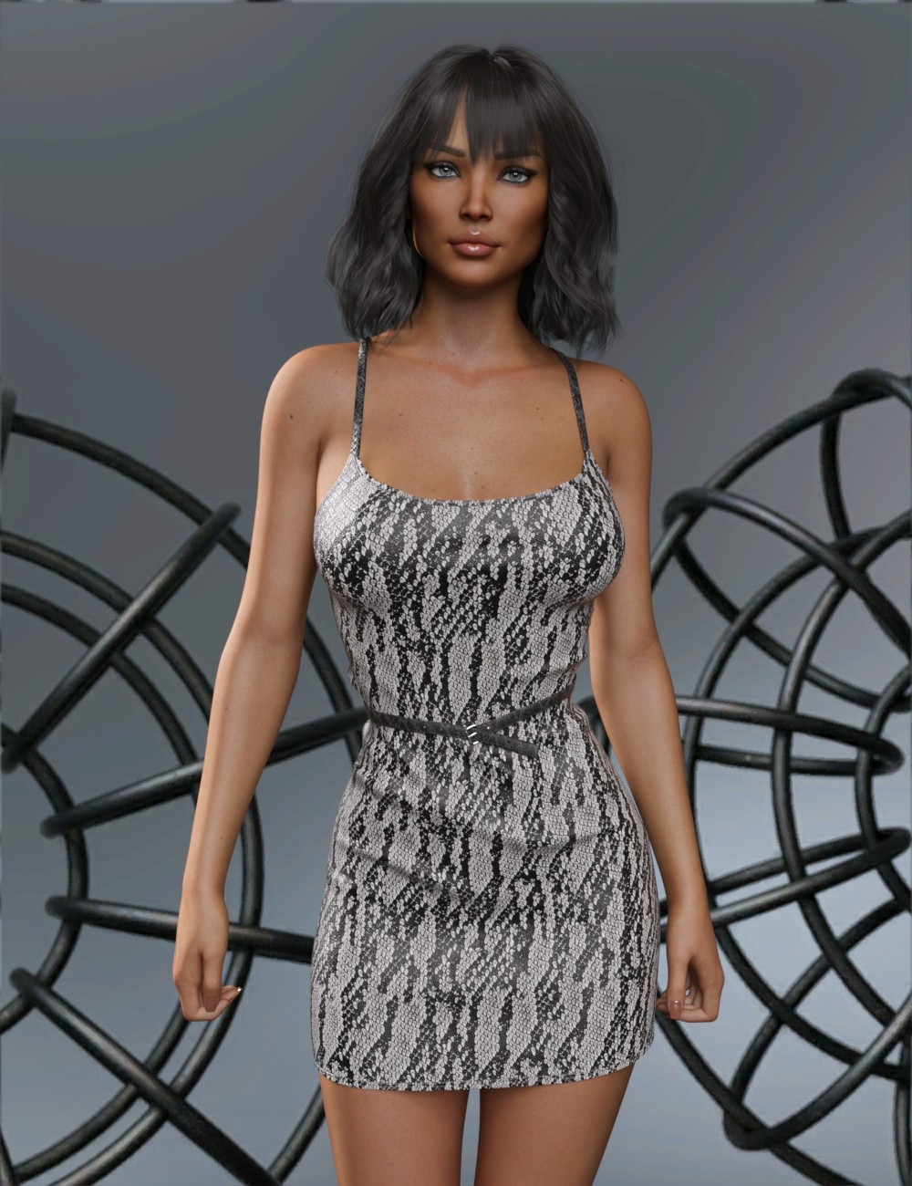 VERSUS - dForce Light Leather Dress for Genesis 8-8.1 Female and Genesis 9 Femal by N/A