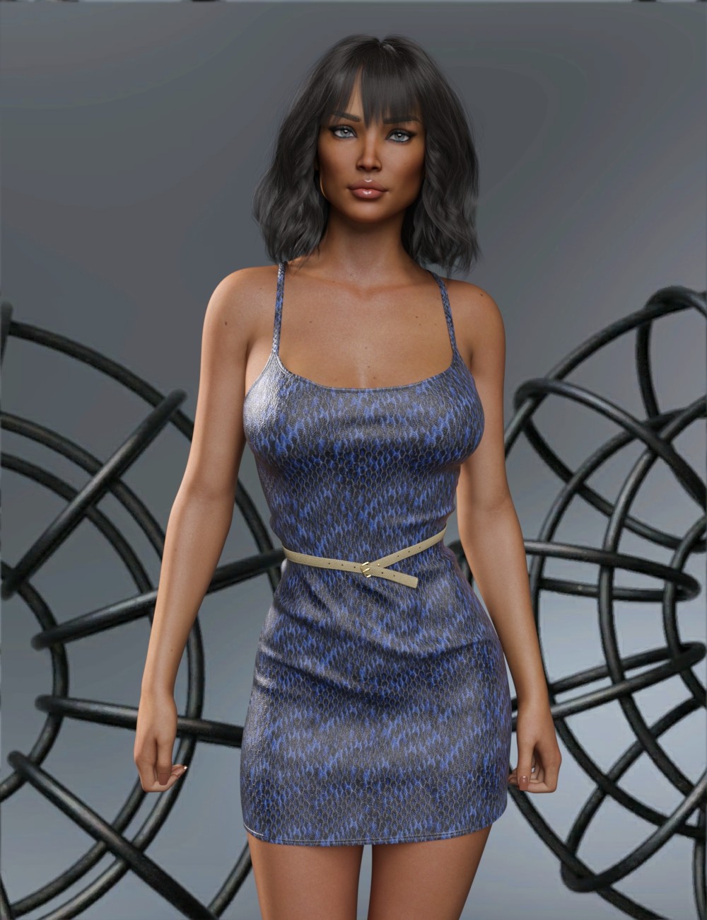 VERSUS - dForce Light Leather Dress for Genesis 8-8.1 Female and Genesis 9 Femal by N/A