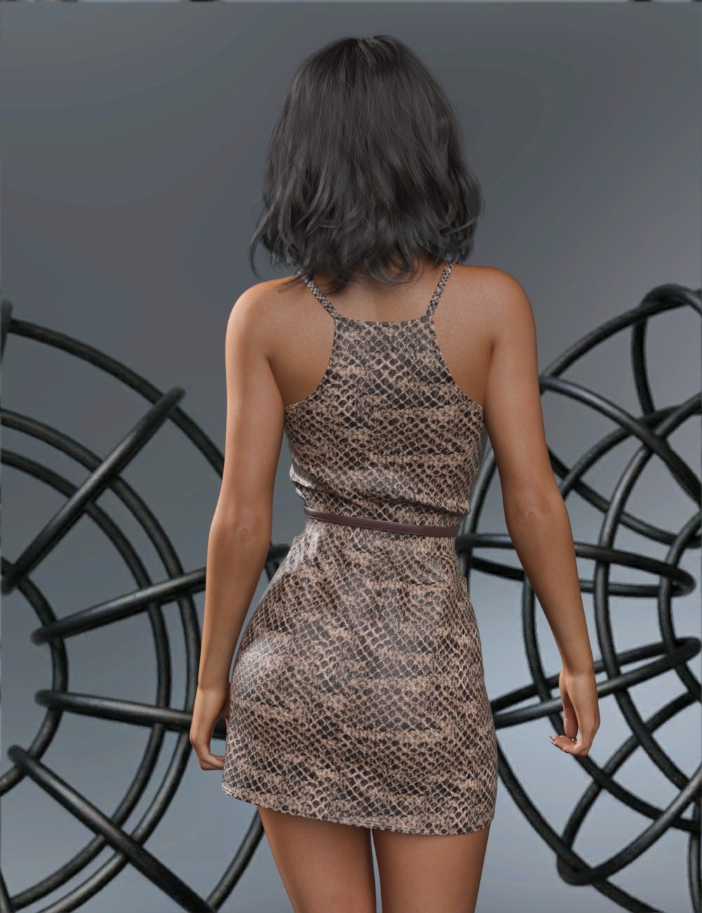 VERSUS - dForce Light Leather Dress for Genesis 8-8.1 Female and Genesis 9 Femal by N/A