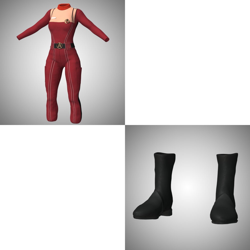 SFU MM Crewman Outfit for La Femme 2 for Poser by N/A